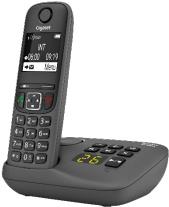 Gigaset AE690A - Analoges/DECT-Telefon - Kabelloses Mobilteil - Freisprecheinrichtung - 100 Eintragungen - Anrufer-Identifikation - Anthrazit (S30852-H2830-B133) von Gigaset