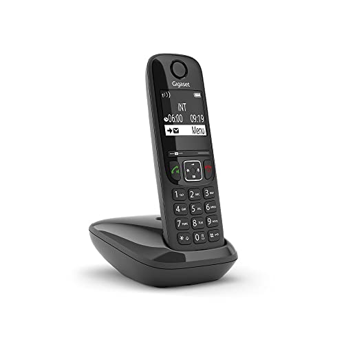 Gigaset AS690 – Mobiles Telefon schnurlos mit Freisprecheinrichtung, hohe Qualität, beleuchtete Tastatur und großes Display, Black List, Liste von Anrufen, Quittungen und Verlust, Grau und Schwarz Gigaset AS690 – Mobiles Telefon schnurlos mit Freisprecheinrichtung, hohe Qualität, beleuchtete Tastatur und großes Display, Black List, Liste von Anrufen, Quittungen und Verlust, Grau und Schwarz von Gigaset