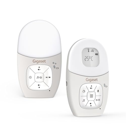 Gigaset Baby 100 Audio – Audio-Babyphone mit DECT-Technologie – Sichere Zwei-Wege-Kommunikation – 300m Reichweite - Fütterungstimer - Temperatursensor - Nachtlicht - 3-stufige Tonanzeige, Warm Grey Gigaset Baby 100 Audio – Audio-Babyphone mit DECT-Technologie – Sichere Zwei-Wege-Kommunikation – 300m Reichweite - Fütterungstimer - Temperatursensor - Nachtlicht - 3-stufige Tonanzeige, Warm Grey von Gigaset