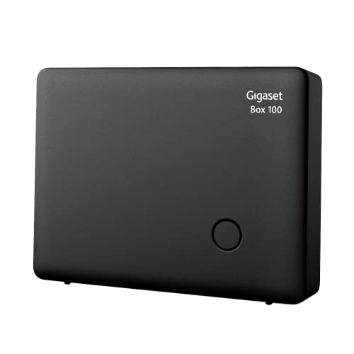 Gigaset Box 100 - DECT-Basis-Station für Ihr eigenes Kommunikationssystem, unterstützt bis zu 6 Mobilteile - für den analogen Telefonanschluss, schwarz [Deutsche Version] von Gigaset