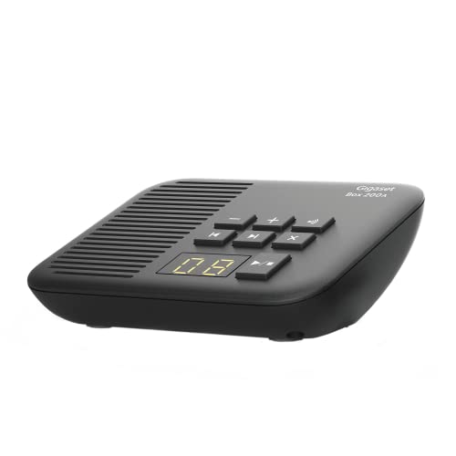 Gigaset Box 200A - DECT-Basis-Station mit Anrufbeantworter für Ihr eigenes Kommunikationssystem mit Gigaset Mobilteilen - Basis unterstützt 6 Mobilteile für den analogen Telefonanschluss, schwarz von Gigaset