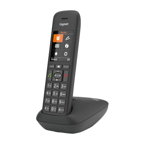 Gigaset C575 - Schnurloses DECT-Telefon - großes Farbdisplay mit moderner Benutzeroberfläche - Adressbuch für 200 Kontakte - Jumbo-Modus - Schutz vor unerwünschen Anrufen, schwarz von Gigaset