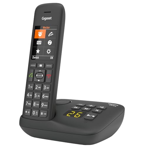 Gigaset C575A - Schnurloses DECT-Telefon mit Anrufbeantworter - großes Farbdisplay mit moderner Benutzeroberfläche - Adressbuch - Schutz vor unerwünschen Anrufen, schwarz [Deutsche Version] von Gigaset