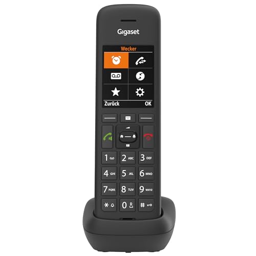 Gigaset C575HX - DECT-Mobilteil mit Ladeschale - Fritzbox-kompatibel - Schnurloses Telefon für Router und DECT-Basis - großes TFT Farbdisplay, schwarz [Deutsche Version] [Ohne Basis] von Gigaset