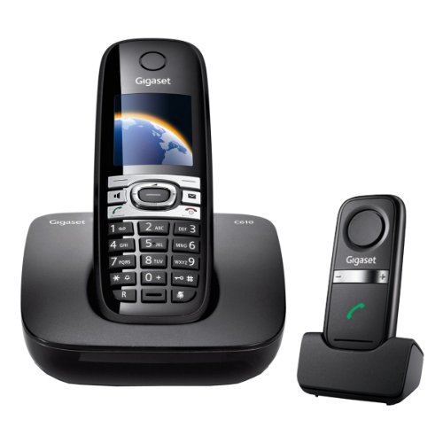 Gigaset C610 + L410 Schnurloses Telefon mit Freisprech-Clip Schwarz von Gigaset