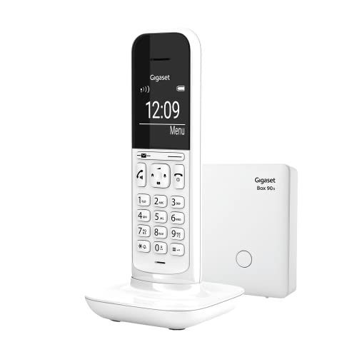 Gigaset CL390A - Schnurloses Design DECT-Telefon mit Anrufbeantworter und Freisprechfunktion - Akustik-Profilen - großem Grafik Display und großer Anzeige im Wahlmodus & Telefonmenü, lucent white von Gigaset