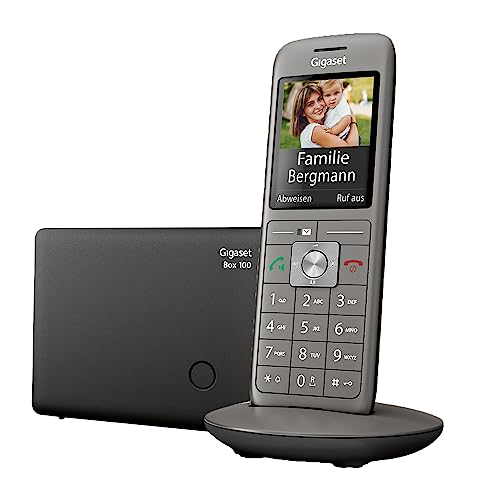 Gigaset CL660 - Schnurloses DECT-Telefon ohne Anrufbeantworter mit großem TFT-Farbdisplay - moderne Benutzeroberfläche, großes Adressbuch, schlankes Design Telefon, anthrazit-metallic von Gigaset