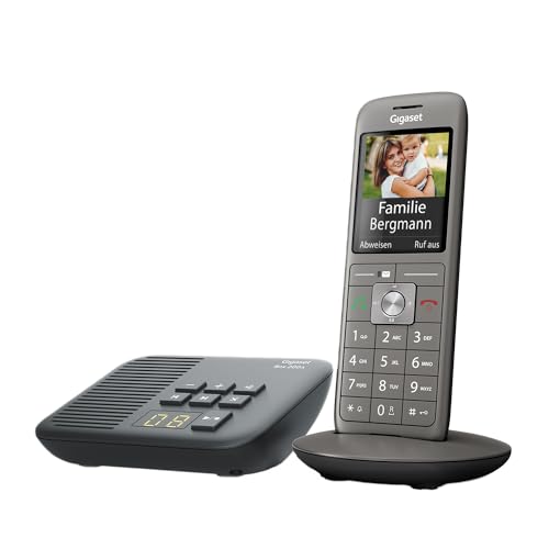 Gigaset CL660A Schnurloses Dect-Telefon mit Anrufbeantworter und großem TFT-Farbdisplay, Metall Anthrazit, Box 200 [Deutsche Version] von Gigaset