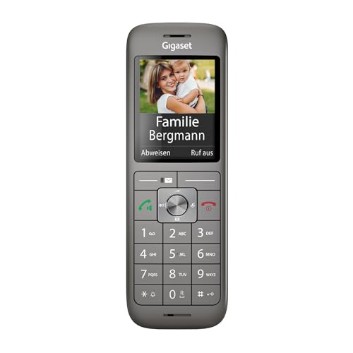 Gigaset CL660HX - design DECT-Mobilteil mit Ladeschale - Fritzbox-kompatibel - hochwertiges Schnurloses Telefon für Router und DECT-Basis, anthrazit-metallic [Deutsche Version] [Ohne Basis] von Gigaset