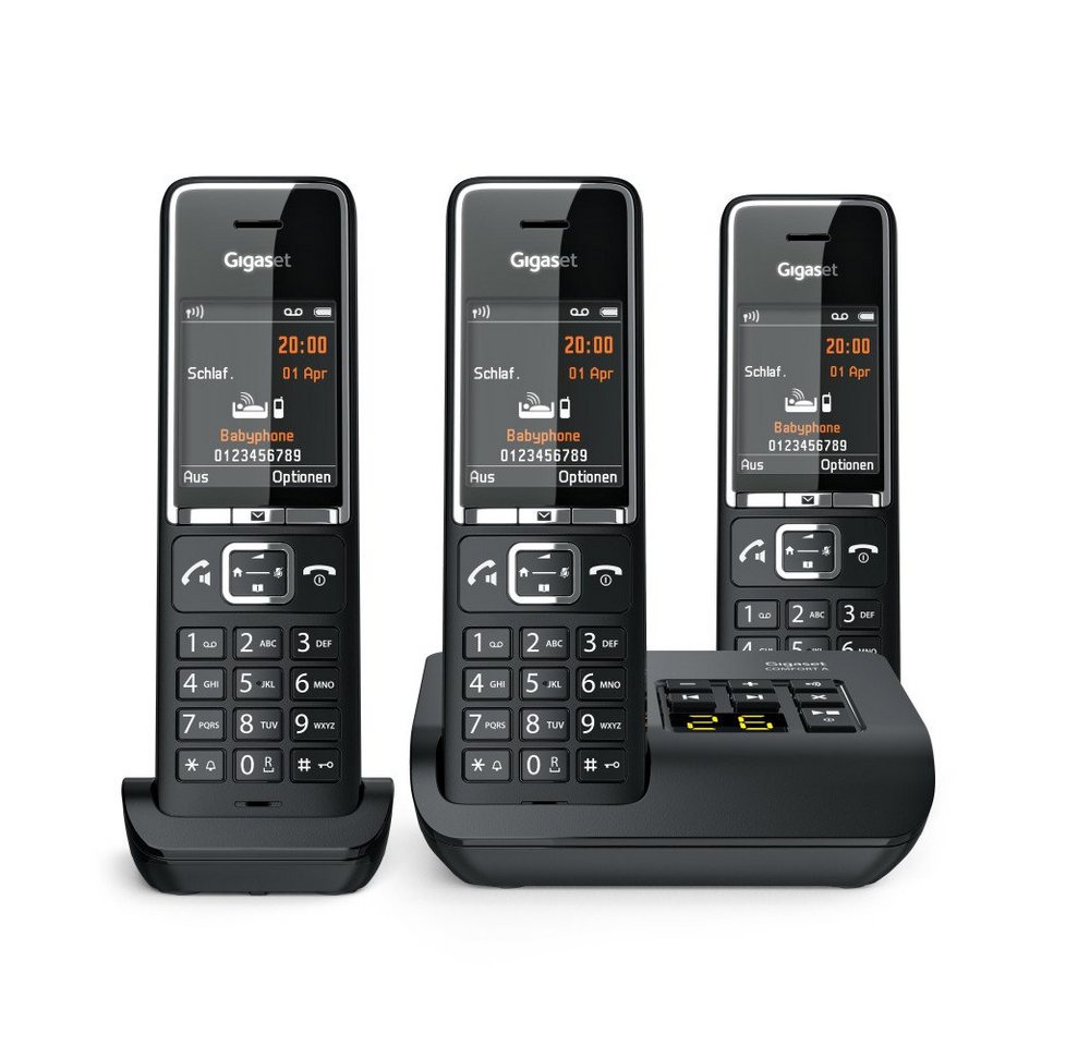 Gigaset COMFORT 550A Trio schwarz Schnurloses Telefon Schnurloses DECT-Telefon Gigaset COMFORT 550A Trio schwarz Schnurloses Telefon Schnurloses DECT-Telefon von Gigaset