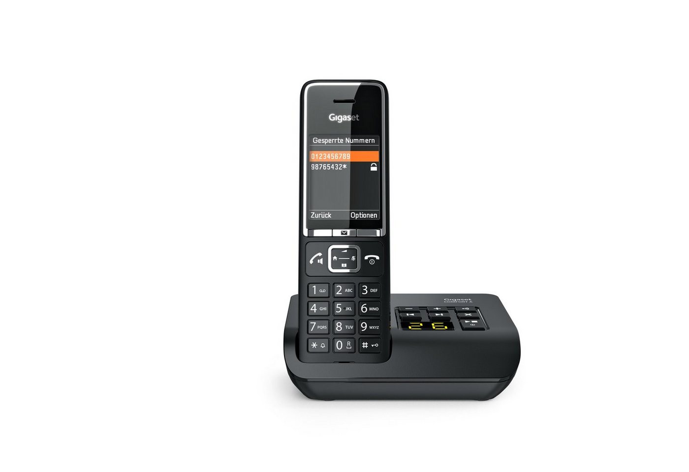 Gigaset COMFORT 550A schwarz Festnetztelefon (Mobilteile: 1, Anrufbeantworter, Freisprechen) von Gigaset