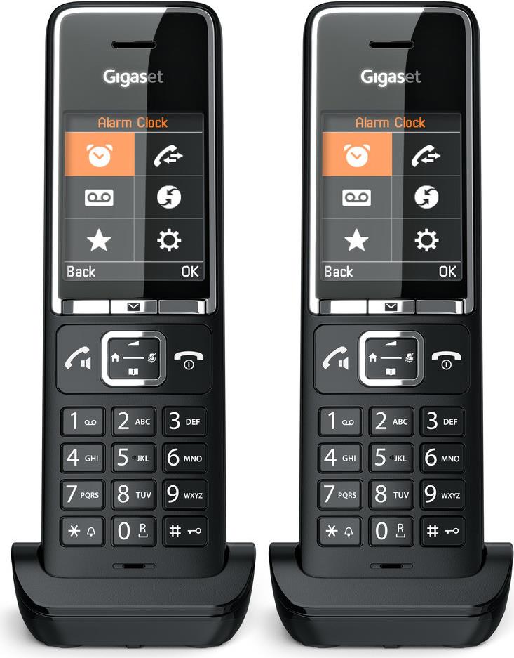 Gigaset COMFORT 550HX. Typ: Analoges/DECT-Telefon, Hörertyp: Kabelloses Mobilteil. Freisprecheinrichtung, Telefonbuch Kapazität: 200 Eintragungen. Anrufer-Identifikation. Bildschirmdiagonale: 5,59 cm (2.2). Produktfarbe: Schwarz. Anzahl enthaltener Handsets: 2 (L36852-H3051-R104) Gigaset COMFORT 550HX. Typ: Analoges/DECT-Telefon, Hörertyp: Kabelloses Mobilteil. Freisprecheinrichtung, Telefonbuch Kapazität: 200 Eintragungen. Anrufer-Identifikation. Bildschirmdiagonale: 5,59 cm (2.2). Produktfarbe: Schwarz. Anzahl enthaltener Handsets: 2 (L36852-H3051-R104) von Gigaset