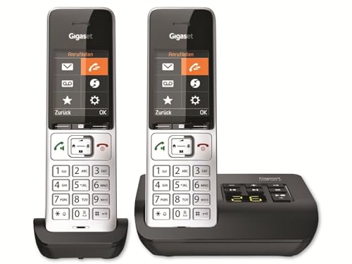 Gigaset Comfort 500A Duo analoges Telefon, Silber/schwarz, 2 Mobilteile Gigaset Comfort 500A Duo analoges Telefon, Silber/schwarz, 2 Mobilteile von Gigaset