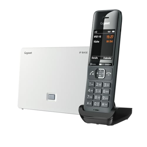 Gigaset Comfort 520A IP Base - DECT-Basis-Station mit Telefon und Anrufbeantworter für Ihr eigenes Kommunikationssystem - unterstützt 6 Mobilteile - VoIP - Zugriff auf Google und Office 365-Kontakte von Gigaset