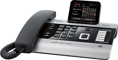 Gigaset DX600A ISDN-/DECT Telefon (mit 3 Anrufbeantwortern - Schnurtelefon mit großem Display) titanium von Gigaset