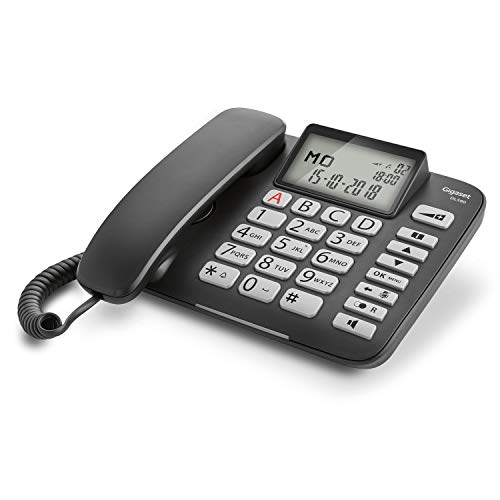 Gigaset Dl580 - Schnurgebundenes Telefon ohne Anrufbeantworter mit beleuchtetem Display - Große Ergonomische Tasten, zusätzlicher Knopf Lautstärkeregler Gigaset Dl580 - Schnurgebundenes Telefon ohne Anrufbeantworter mit beleuchtetem Display - Große Ergonomische Tasten, zusätzlicher Knopf Lautstärkeregler von Gigaset