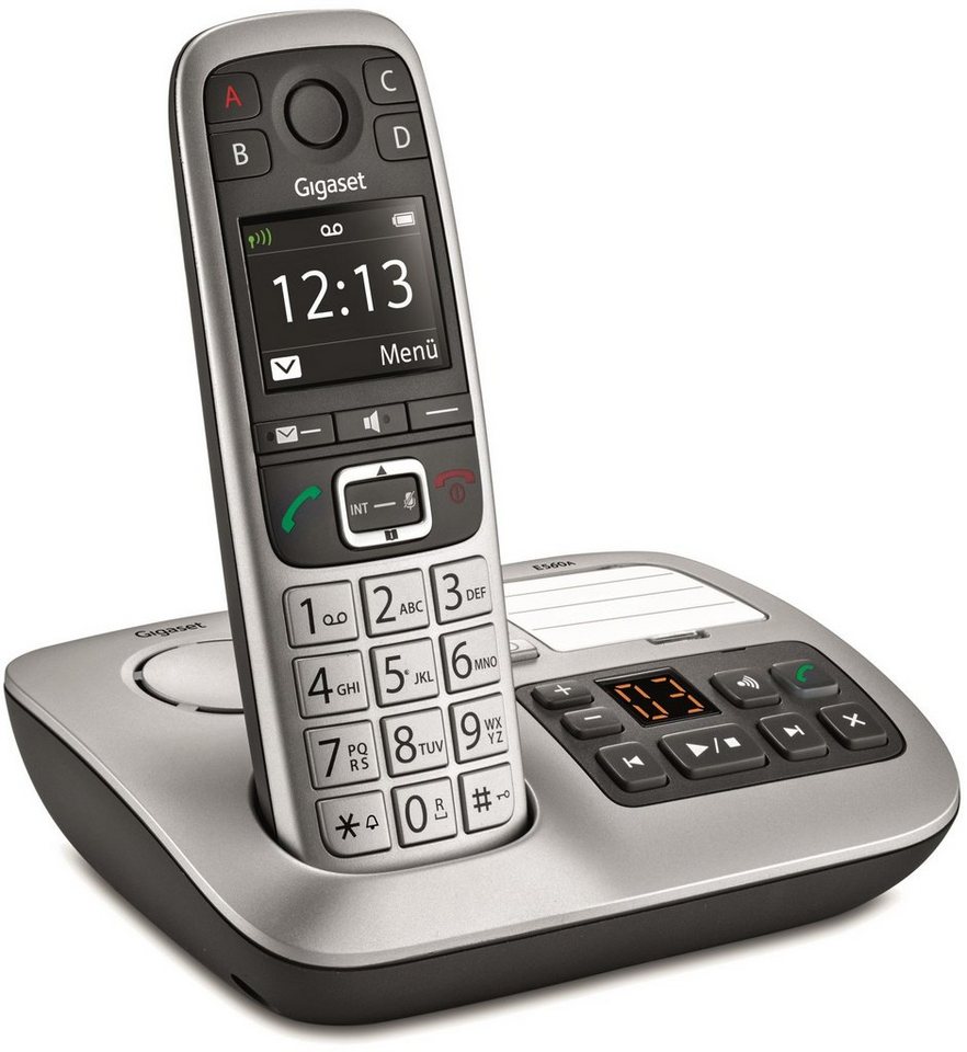 Gigaset E 560A Festnetztelefon (Mobilteile: 1, Freisprechen, Extra-Laut-Taste, Extra große Ziffernanzeige) von Gigaset