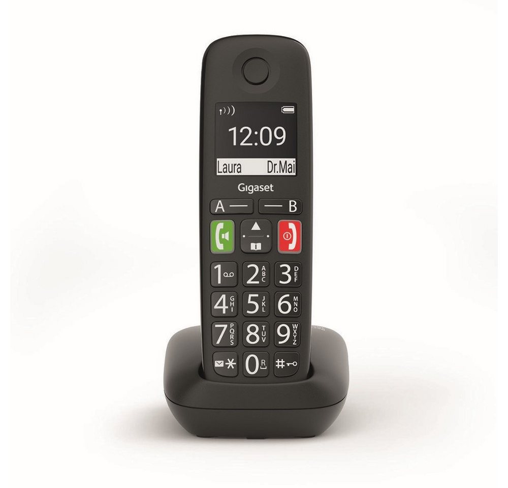 Gigaset E290 schwarz Festnetztelefon (Großtastentelefon) von Gigaset