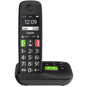 Gigaset E290A Schnurloses Telefon mit Anrufbeantworter schwarz von Gigaset