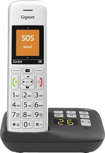 Gigaset E390A DECT Mobilteil Silber-Schwarz von Gigaset