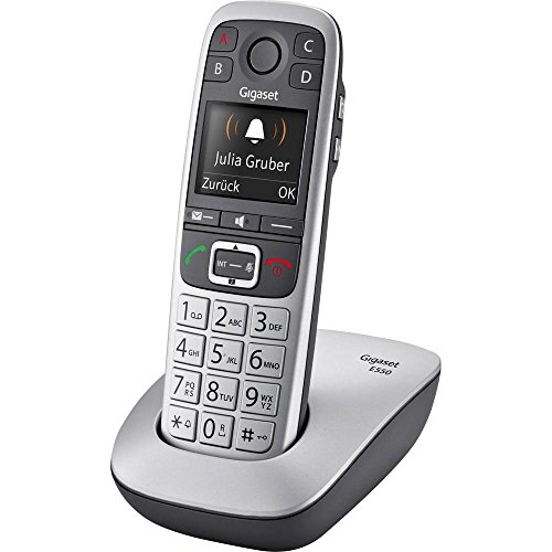 Gigaset E550 Dect-Großtasten-Schnurlostelefon, schwarz/platin von Gigaset