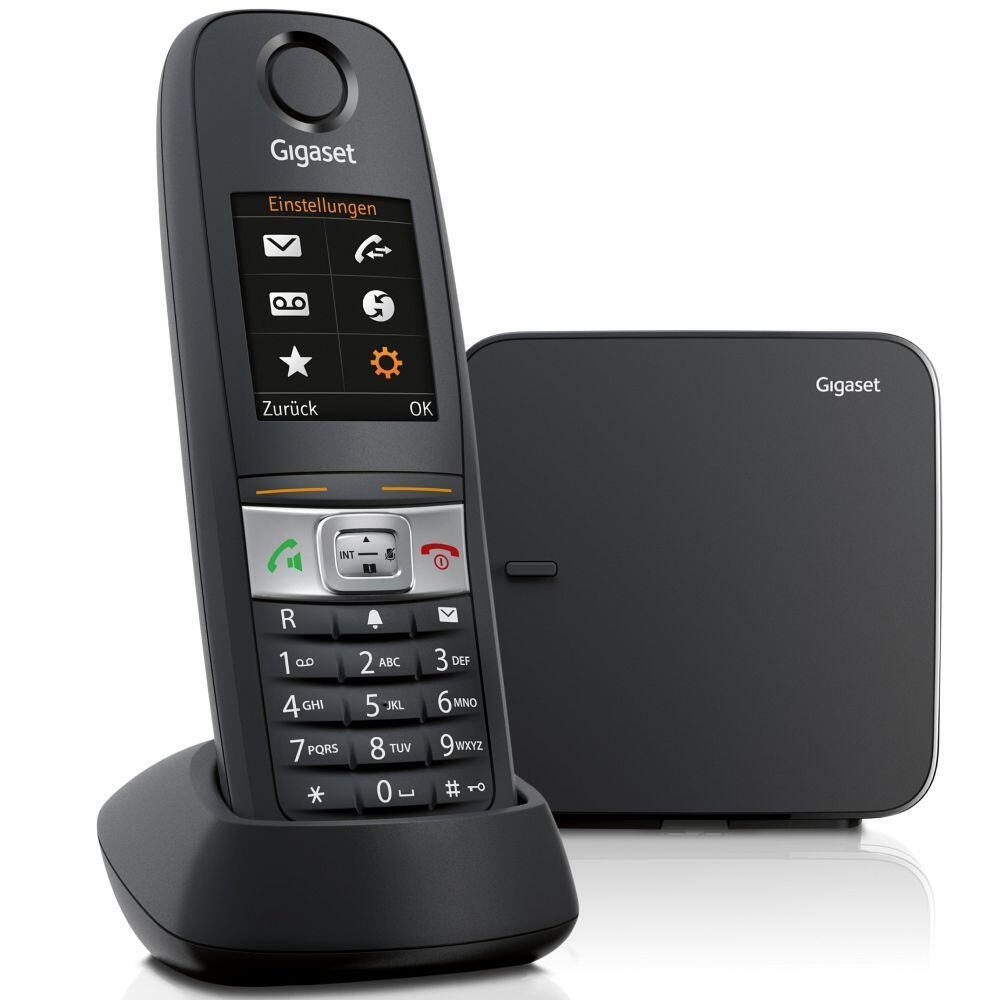 Gigaset E630 Großtastentelefon mit Rufnummernanzeige, schnurlos IP65 - schwarz von Gigaset