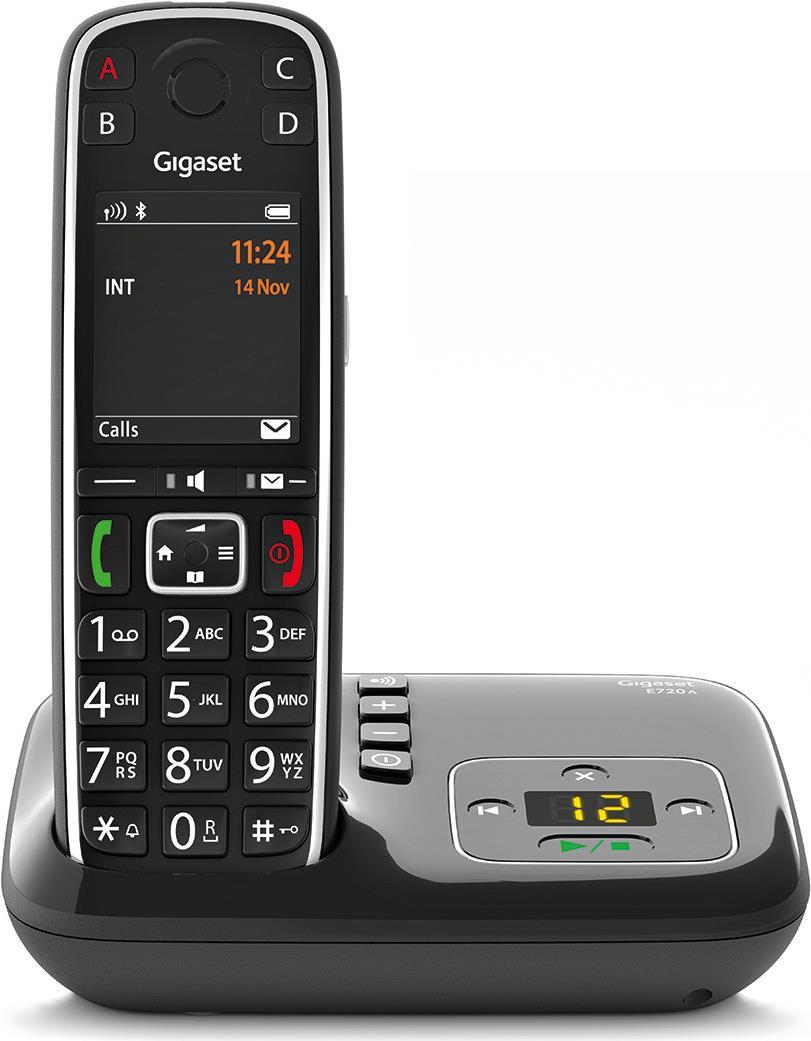 Gigaset E720A - Schnurlostelefon - Anrufbeantworter mit Rufnummernanzeige - ECO DECTGAP - Schwarz von Gigaset