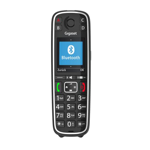 Gigaset E720HX – DECT-Mobilteil mit Ladeschale – Schnurloses Senioren-Telefon für Router und DECT-Basis - Fritzbox-kompatibel – Bluetooth und sprechende Wähltasten mit Ansage, schwarz von Gigaset