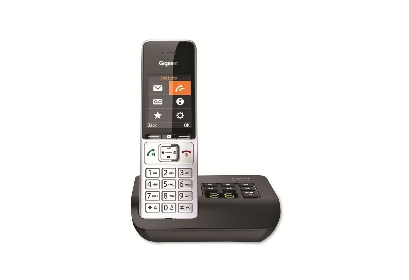 Gigaset GIGASET Telefon Comfort 500A, silber-schwarz Schnurloses Mobilteil von Gigaset