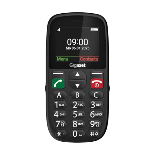 Gigaset GL395 Mobiltelefon – einfache Bedinung für Senioren, große Tasten & SOS-Notruftaste – Staub- & spritzwassergeschützt IP44 Schutzklasse – ohne Vertrag – 2,2 Zoll TFT-Farbdisplay, Schwarz Gigaset GL395 Mobiltelefon – einfache Bedinung für Senioren, große Tasten & SOS-Notruftaste – Staub- & spritzwassergeschützt IP44 Schutzklasse – ohne Vertrag – 2,2 Zoll TFT-Farbdisplay, Schwarz von Gigaset