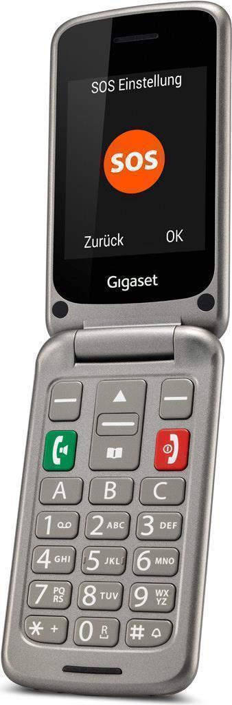 Gigaset GL590 - Mobiltelefon - Dual-SIM - microSDHC slot - GSM - 220 x 176 Pixel - RAM 32 MB - 0,3 MP - Titanium Silver von Gigaset