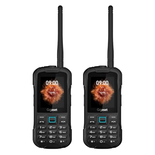 Gigaset GLX8 ACTIVE duo – 2er Set robustes 4G-Outdoor-Tastenhandy mit Walkie-Talkie-Funktion – Staub-& wasserdicht IP68 Schutzklasse – Dual SIM ohne Vertrag – 2,4" LCD-Display, (1 Paar) Schwarz/Petrol von Gigaset