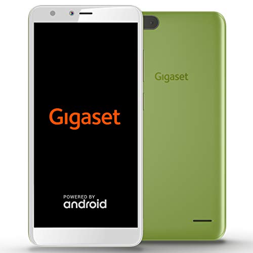 Gigaset GS100 Einsteiger-Smartphone ohne Vertrag (13,97 cm (5,5 Zoll HD+) 18:9 Display, 8GB Speicher, Android Oreo 8.1 Go) lemon green von Gigaset