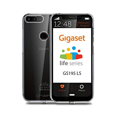 Gigaset GS195LS Smartphone für Senioren Made in Germany mit 3GB RAM ohne Vertrag – mit individuellem Startbildschirm, Notruffunktion, extra großer Ziffern- und Textanzeige, Titanium Grey von Gigaset