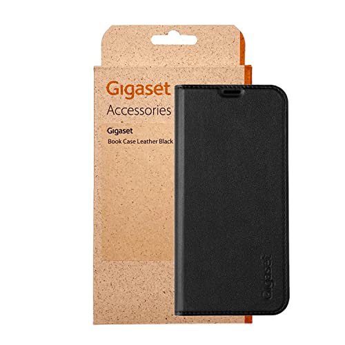 Gigaset GS5 LITE Book Case - Rundum Schutzhülle - schutz vor Schmutz, Staub, Kratzern und Spritzwasser - Anti-Scratch - Standfunktion für Videos - Full Body Bookstyle Handyhülle Kunstleder, Black von Gigaset