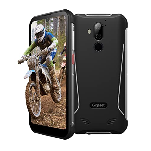 Gigaset GX290 Plus Outdoor Smartphone - wasserdicht IP68, Military Standard 810G - Display Corning Gorilla Glas 3 - 6200mAh Akku, Schnellladefunktion - 64GB+4GB Ram - Android 10, Black/Titanium Grey von Gigaset