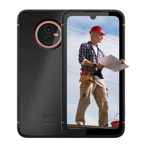 Gigaset GX4 PRO robustes Business-Smartphone 4G - staub- & wasserdicht IP68, Militärnorm - 6,1" HD+ Display mit Gorilla Glass - 128GB+6GB RAM - 48MP Kamera - 400 std Standby - Android14 fähig, Black von Gigaset