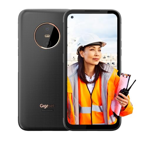 Gigaset GX6 PRO Business-Smartphone 5G - staub- & wasserdicht IP68, Militärnorm - 6,6" FHD+ Display mit Gorilla Glass - 128GB+8GB RAM - 50MP Kamera - 400 std Standby - Android 14 fähig, Titanium Black von Gigaset