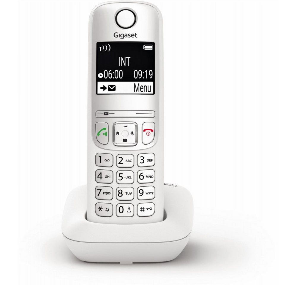 Gigaset Gigaset AE690 schnurlostelefon in elegantem Weiß. Schnurloses DECT-Telefon (Digital-DECT/GAP Standard) von Gigaset