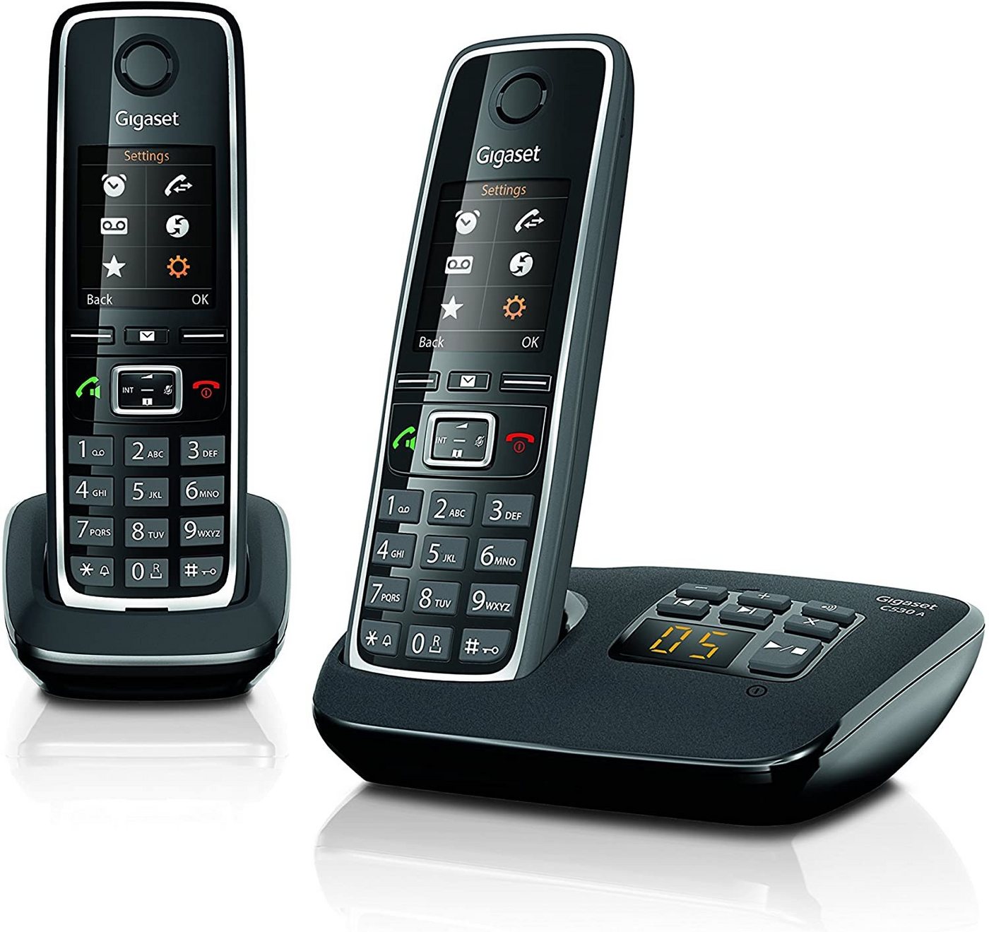 Gigaset Gigaset C530A Duo Festnetz-Telefon schnurlos DECT Anrufbeantworter DECT-Telefon (Mobilteile: 2) von Gigaset