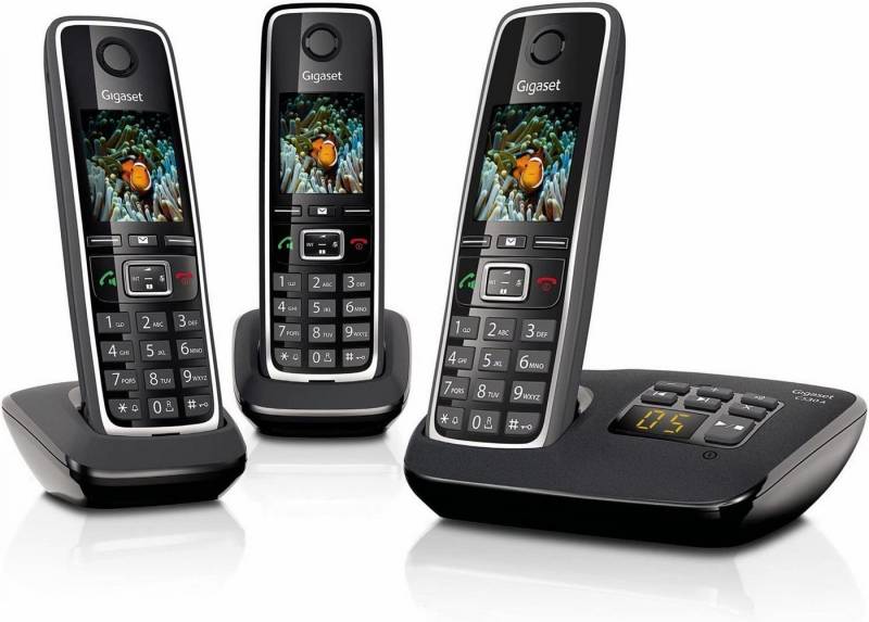 Gigaset Gigaset C530A Trio Festnetz-Telefon schnurlos DECT Anrufbeantworter DECT-Telefon (Mobilteile: 3) von Gigaset
