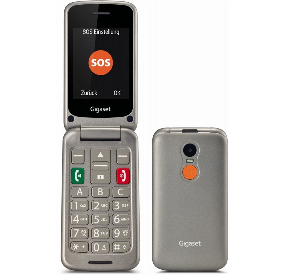 Gigaset Gigaset GL590 Seniorenhandy titansilber für Senioren. Seniorenhandy (2.8 Zoll, Einfach zu bedienen) von Gigaset