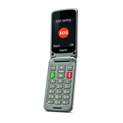 Gigaset Gl590 – Mobiltelefon, entsperrt, Dual-SIM, mit ergonomischer und benutzerfreundlicher Schnittstelle, Bluetooth 2.1, Grau [FR-Version] von Gigaset