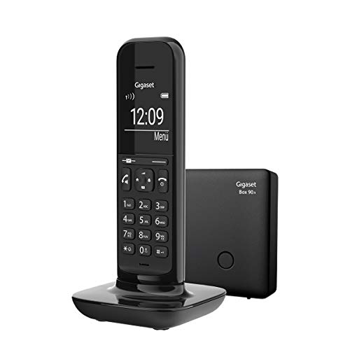 Gigaset Hello Telefon - Design Dect-Telefon - mit großem Display und Freisprechfunktion - Raumüberwachung mit Gegensprech-Funktion, schwarz von Gigaset