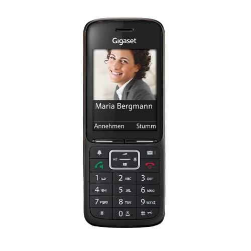 Gigaset Premium 300HX - DECT-Mobilteil mit Ladeschale – hochwertiges Schnurloses Telefon für Router und DECT-Basis – Fritzbox-kompatibel - Farbdisplay - exzellente Sprachqualität, schwarz von Gigaset
