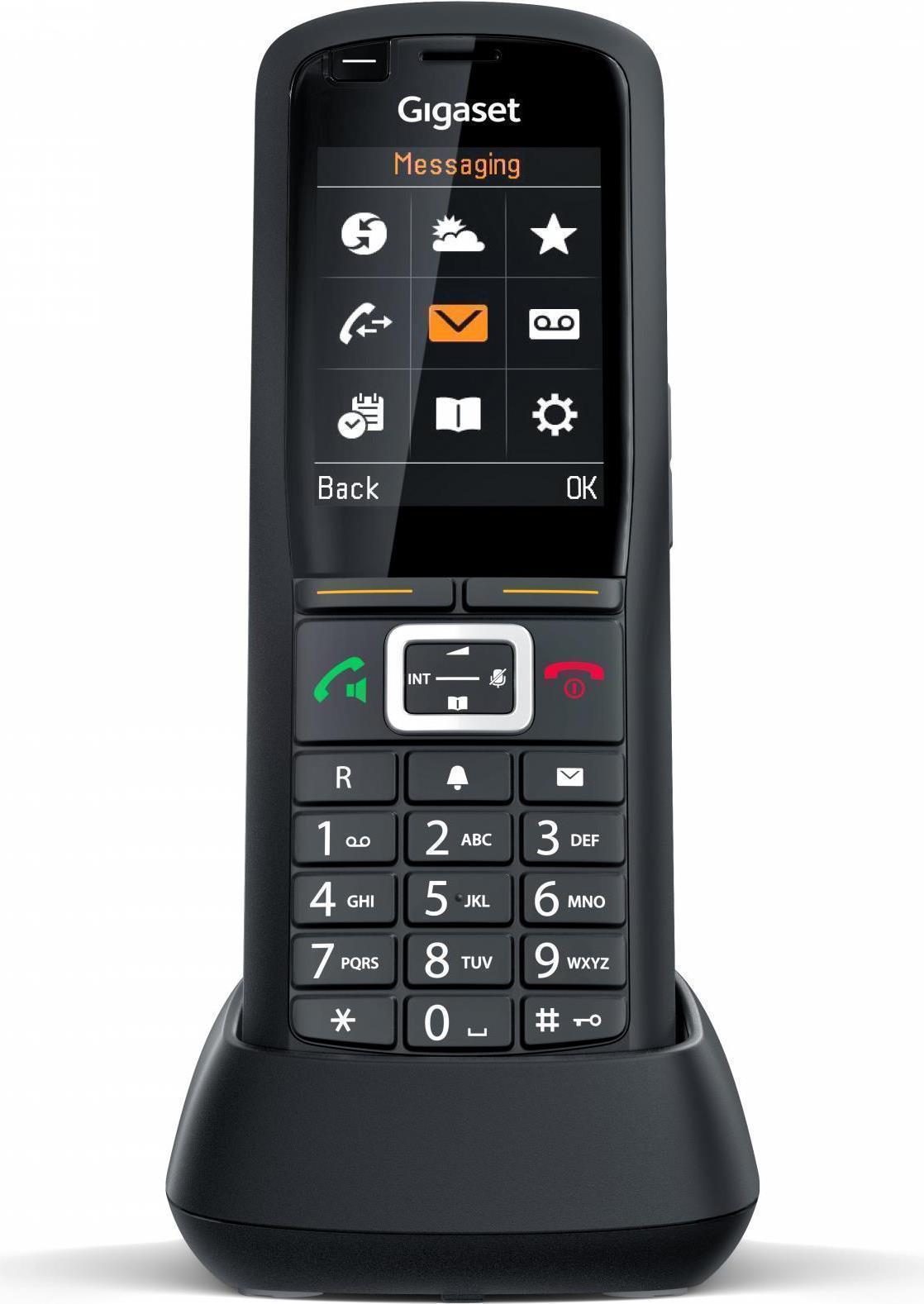Gigaset R700H Pro - Schnurloses Erweiterungshandgerät - mit Bluetooth-Schnittstelle - DECTGAPCAT-iq - Schwarz (S30852-H2976-R102) von Gigaset