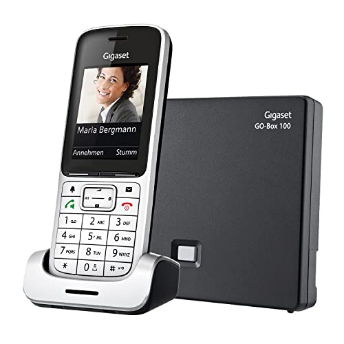 Gigaset SL450A GO - Schnurloses Analog & VoIP DECT-Telefon mit Anrufbeantworter - Bluetooth - brillantes Farbdisplay - großes Adressbuch - top Sprachqualität - einstellbare Audioprofile, schwarz von Gigaset
