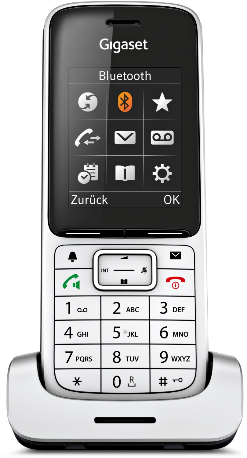 Gigaset SL450HX Schnurloses Telefon analog, platin/schwarz von Gigaset