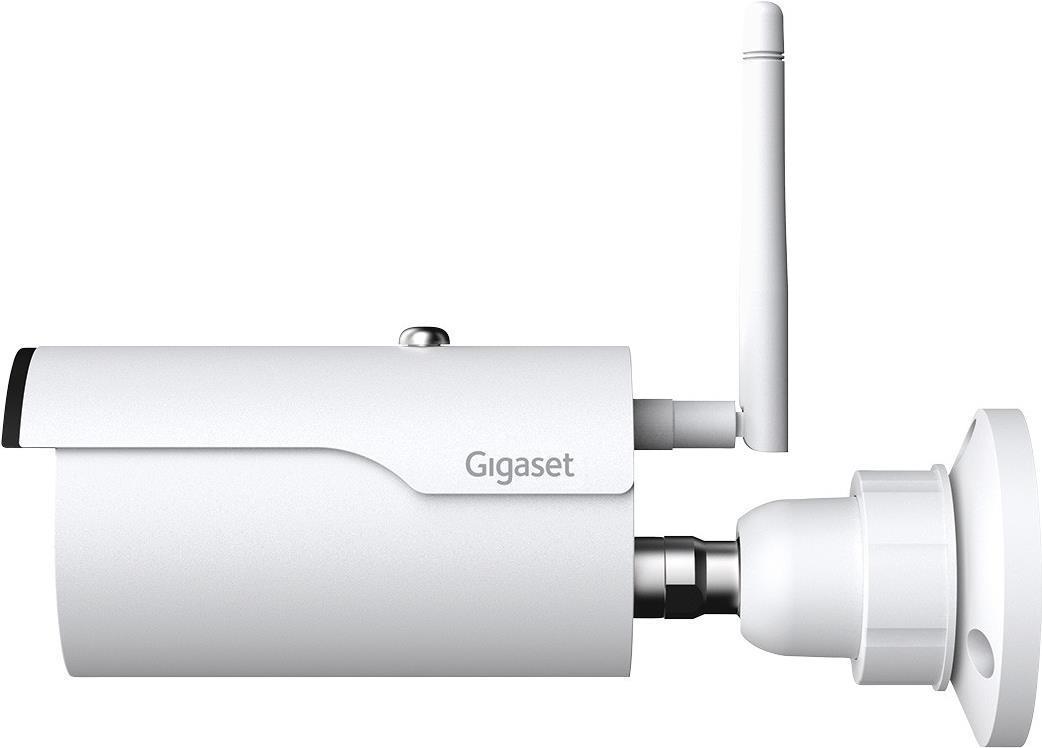 Gigaset outdoor camera, weiß - Live-Ansicht Full HD - Nachtsicht, IR und Bewegung bis zu 15m - Bewegungsaufzeichnung in HD-Qualität - Aufnahmewinkel von 110° horizontal und 60° vertikal - Verschlüsselte Echtzeitübertragung - Benachrichtigung bei Bewegungserkennung über Push-Nachricht oder Mail - IP-66 Wetterfest & Sicherheitsdesign - Peer-to-Peer Datenübertragung im gleichen Netzwerk - Tonaufnahme - Keine Benachrichtigung im Privacy Mode (S30851-H2557-R101) - Sonderposten von Gigaset