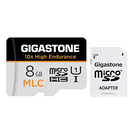[10x High Endurance] Gigastone MLC 8GB Industrial MicroSDXC Karte mit Adapter,85/15 MB/s 4K Videoaufnahme für Security Cam,Dash Cam,U3 V30 C10 [5-Jahre kostenlose Datenwiederherstellung] von Gigastone